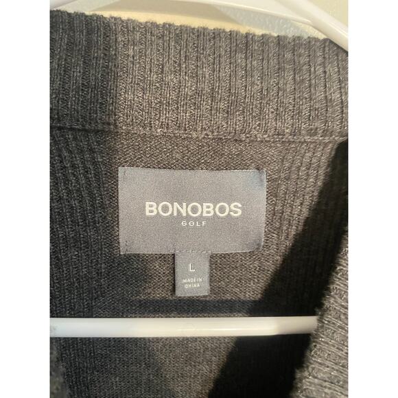 Bonobos Golf 1/4 Zip Sweater Gray Pullover Men’s L Long Sleeve - Picture 4 of 9